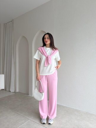 GALİA Bağlama Detaylı Takım 9277 - Pembe - 1