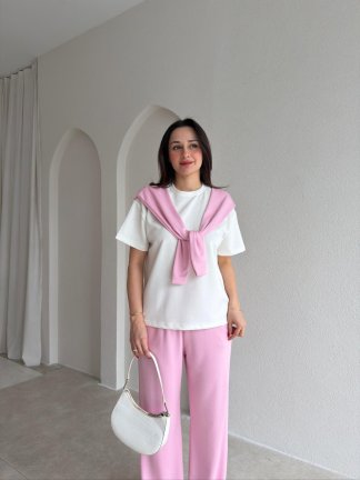 GALİA Bağlama Detaylı Takım 9277 - Pembe - 2