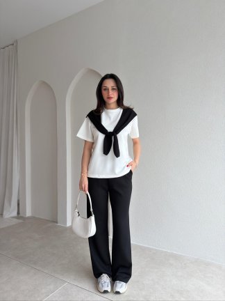  GALİA Bağlama Detaylı Takım 9277 - Siyah 