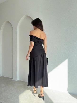 GALLER Midi Elbise 9000 - Siyah - 3