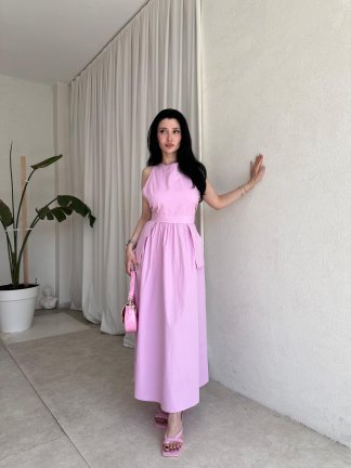 GAMORA Maxi Elbise 8239 - Pembe - 1