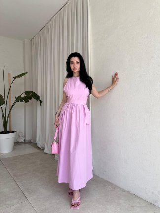 GAMORA Maxi Elbise 8239 - Pembe - 3
