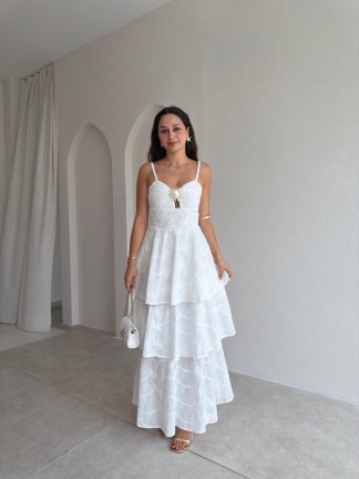 GARDENYA Maxi Elbise 3703 - Beyaz - 1