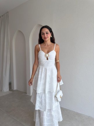 GARDENYA Maxi Elbise 3703 - Beyaz - 2