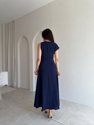 GARLAND Midi Elbise 6514 - Lacivert - 3
