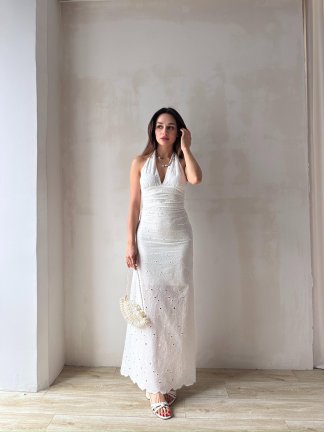 GASPARD Maxi Elbise 5267 - Beyaz - 2