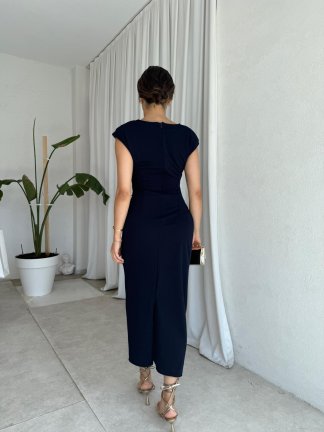 GEDSON Midi Elbise 8533 - Lacivert - 3