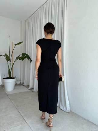 GEDSON Midi Elbise 8533 - Siyah - 3