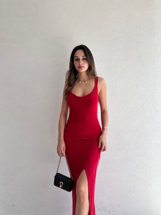 GEMMA Maxi Elbise 5107 - Kırmızı 