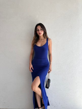 GEMMA Maxi Elbise 5107 - Mavi - 1