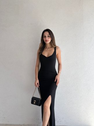 GEMMA Maxi Elbise 5107 - Siyah 