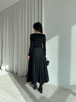 GERMAN Piliseli Etek 8483 - Siyah - 3