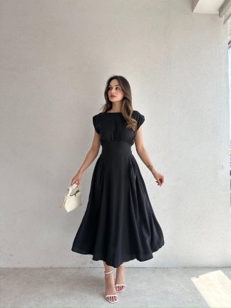 GİLMAN Maxi Elbise 9297 - Siyah - 2