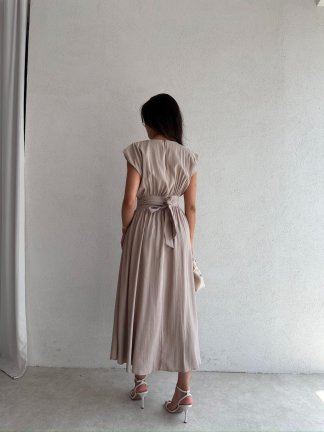 GİLMAN Maxi Elbise 9297 - Krem - 3