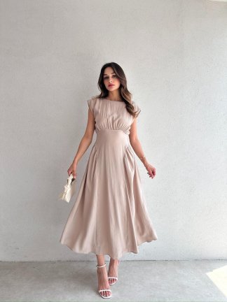 GİLMAN Maxi Elbise 9297 - Krem - 2