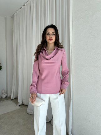 GİNGER Bluz 0685 - Pudra 