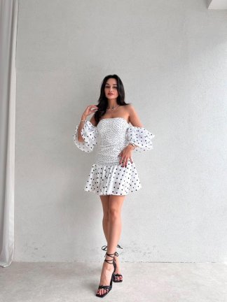 Gipe Detaylı Mini SİLVA Elbise 8391 - 2