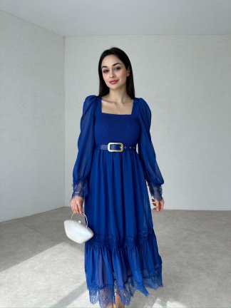 Gipeli Midi ZOE Elbise 4003 - Mavi - 1