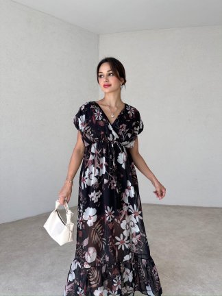 GLOSS Maxi Elbise 3787 - Siyah - 1