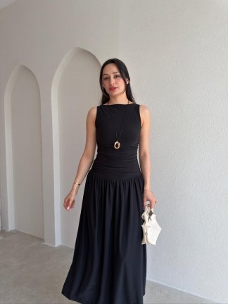 GOBLİN Midi Elbise 5504 - Siyah 