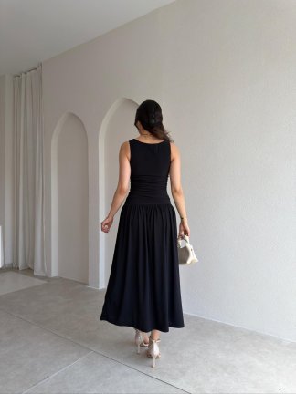 GOBLİN Midi Elbise 5504 - Siyah - 3