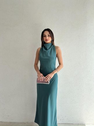 GODWİN Maxi Elbise 6493 - Yeşil - 1