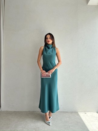 GODWİN Maxi Elbise 6493 - Yeşil - 2