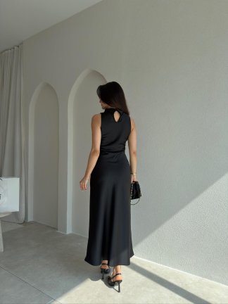 GODWİN Maxi Elbise 6493 - Siyah - 3