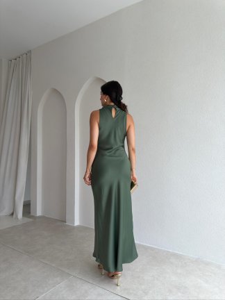 GODWİN Maxi Elbise 6493 - Haki - 3