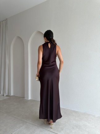 GODWİN Maxi Elbise 6493 - Mürdüm - 3
