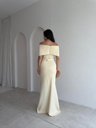 GORA Maxi Elbise 3985 - Sarı - 3