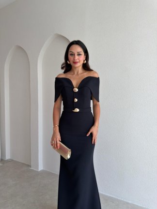 GORA Maxi Elbise 3985 - Siyah - 2