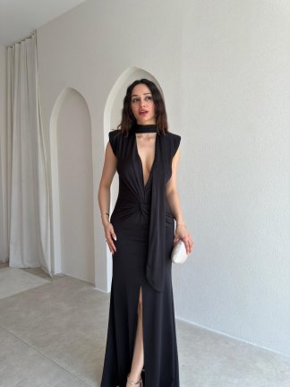 GOSH Maxi Elbise 6365 - Siyah - 2