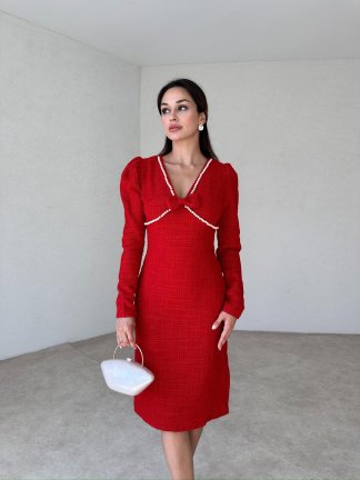 GRAFF Midi Elbise 2199 - Kırmızı 