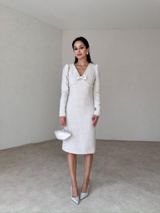 GRAFF Midi Elbise 2199 - Ekru - 2