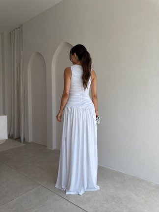 GRANT Maxi Elbise 4456 - Beyaz - 3