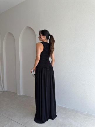 GRANT Maxi Elbise 4456 - Siyah - 3