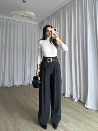 GRASİA Pantolon 8695 - Siyah 