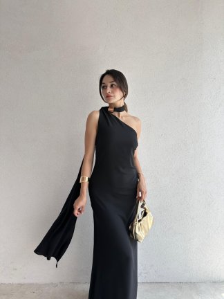 GREASE Maxi Elbise 3329 - Siyah - 2