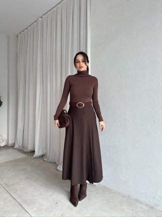 GRETA Midi Etek 8697 - Acı Kahve - 2