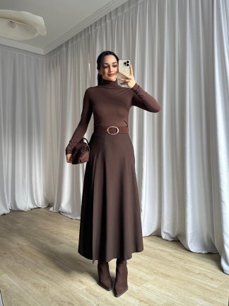 GRETA Midi Etek 8697 - Acı Kahve - 3