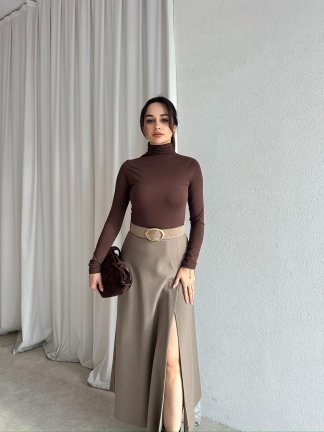 GRETA Midi Etek 8697 - Vizon 