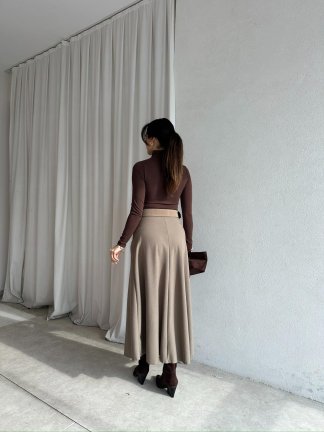 GRETA Midi Etek 8697 - Vizon - 3