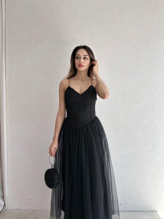 GUİDO Maxi Elbise 7489 - Siyah 
