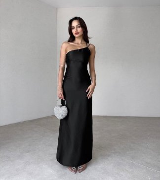 GUMBALL Maxi Elbise 2906 - Siyah - 1