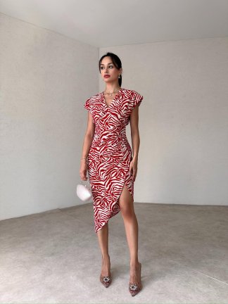 GUSTO Mini Elbise 3723 - Kırmızı - 2