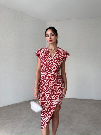 GUSTO Mini Elbise 3723 - Kırmızı 