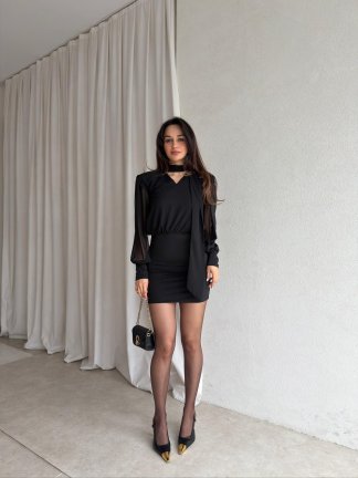 HADES Mini Elbise 8856 - Siyah - 2