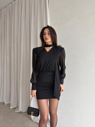 HADES Mini Elbise 8856 - Siyah 