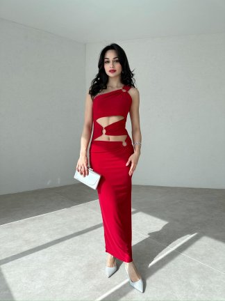 NARCOS Elbise 8491 - Kırmızı - 3